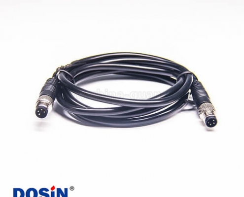 M84芯注塑線公頭轉(zhuǎn)公頭直式航空頭延長線2M AWG24PVC