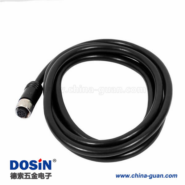 IP67防水連接器 M12連接器12Pin A-Code 母直頭帶線航空插頭1M AWG22不帶屏蔽 IP67防水連接器 M12連接器12Pin A-Code 母直頭帶線航空插頭1M AWG22不帶屏蔽