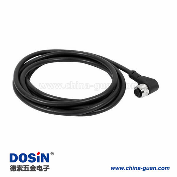 M12連接器8pin A型 母彎頭不帶屏蔽預(yù)鑄式帶線2M防水插頭2M AWG22 M12連接器8pin A型 母彎頭不帶屏蔽預(yù)鑄式帶線2M防水插頭2M AWG22