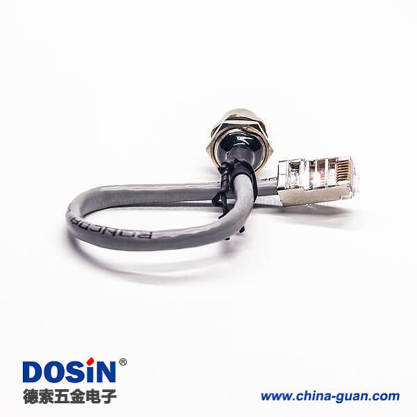 M12 工業(yè)網(wǎng)線 M12 8芯 A Code母座轉(zhuǎn)RJ45 公頭線長(zhǎng)30CM AWG24帶屏蔽 M12 工業(yè)網(wǎng)線 M12 8芯 A Code母座轉(zhuǎn)RJ45 公頭線長(zhǎng)30CM AWG24帶屏蔽