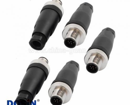 M12現(xiàn)場組裝插頭A編碼8芯公直式不帶屏蔽塑料外殼PG7采購