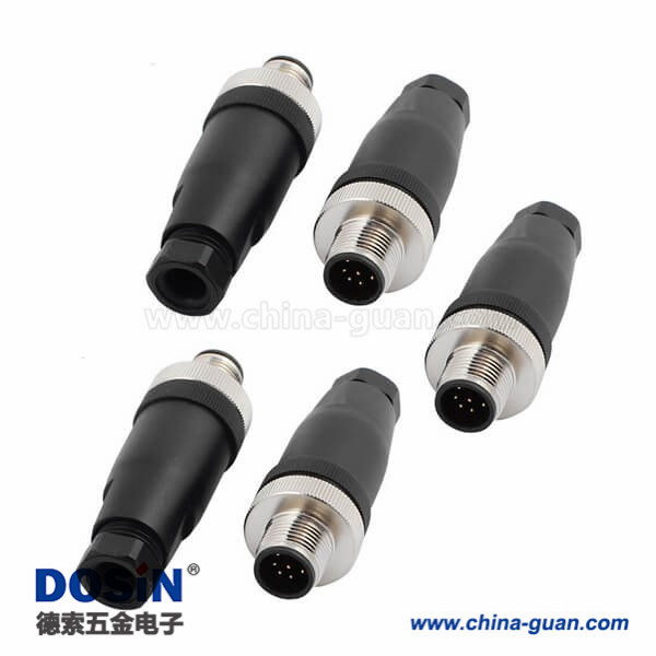 M12現(xiàn)場組裝插頭A編碼8芯公直式不帶屏蔽塑料外殼PG7采購