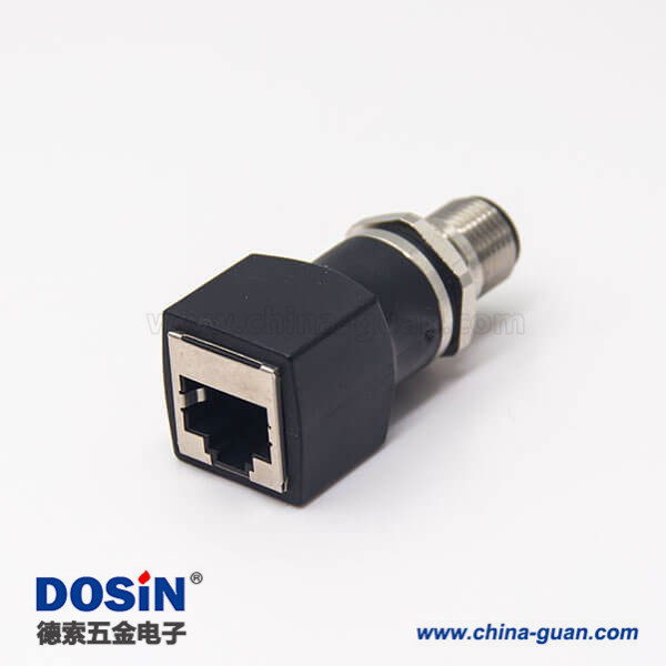 m12A扣防水直式4pin穿墻轉(zhuǎn)rj45直型轉(zhuǎn)接頭 m12A扣防水直式4pin穿墻轉(zhuǎn)rj45直型轉(zhuǎn)接頭