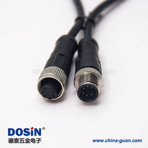 m12 6芯電纜插頭180度注塑線纜A編碼不帶屏蔽1M AWG24 m12 6芯電纜插頭180度注塑線纜A編碼不帶屏蔽1M AWG24