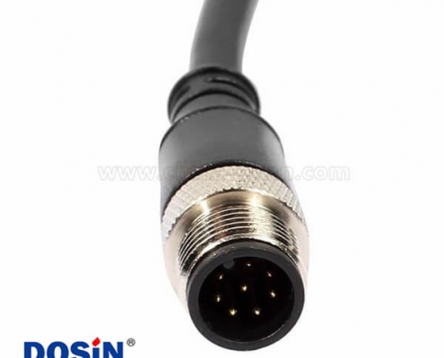 m12傳感器電纜雙公頭8pin直式連線長A編碼24ft AWG24 不帶屏蔽