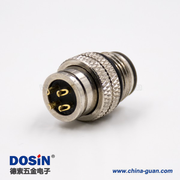 M12連接器4芯注塑成型式接頭A扣公頭防水直式帶屏蔽傳感器 M12連接器4芯注塑成型式接頭A扣公頭防水直式帶屏蔽傳感器