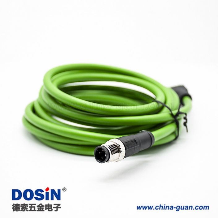 M12傳感器接頭4芯公頭D扣轉(zhuǎn)RJ45公頭直式單邊線3米 M12傳感器接頭4芯公頭D扣轉(zhuǎn)RJ45公頭直式單邊線3米