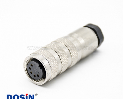 對(duì)接連接器M16連接器 5芯母插頭和公插座一套前鎖板焊線帶屏蔽