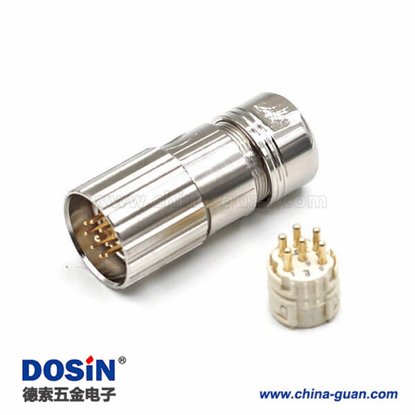 M23信號(hào)連接器9芯公插頭壓接插頭20A 300V M23信號(hào)連接器9芯公插頭壓接插頭20A 300V