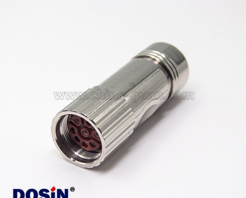編碼器m23連接器8芯電纜插頭直式母頭傳感器連接器