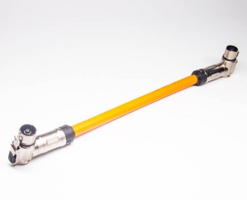 儲能連接器IP67塑料黑色14mm單芯400A接線彎式插頭