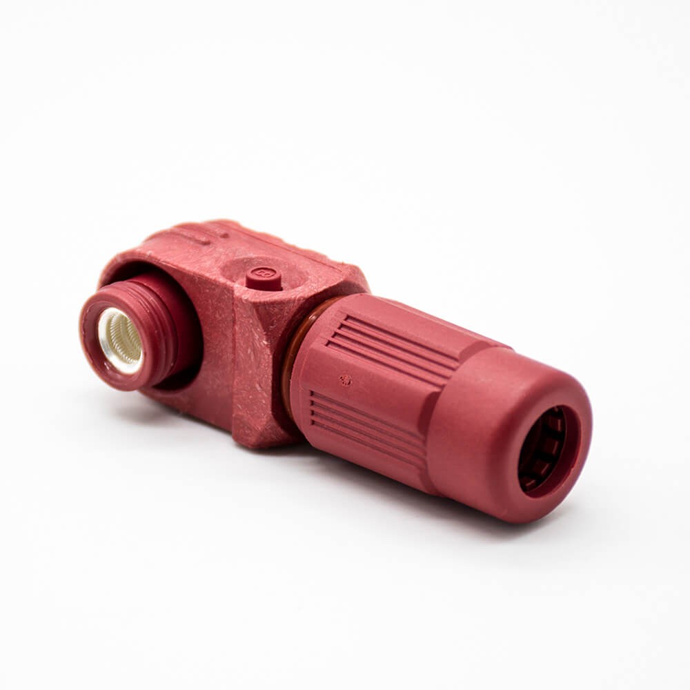 防水連接器120A彎式插頭6mm單芯紅色塑料IP67接線(xiàn)