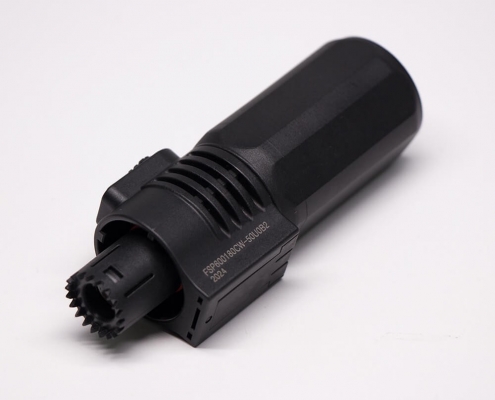 儲能電池連接器直式IP67防水150A銅牌對接8mm黑色插頭插座