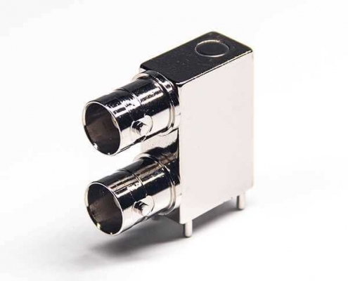 bnc母頭彎角插孔雙頭接pcb板連接器DOSIN-801-0230