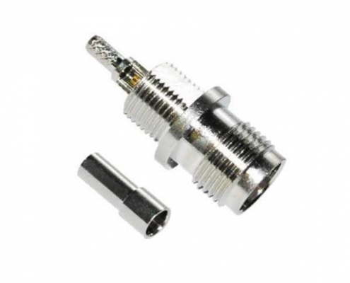直式穿墻式壓接母頭tnc同軸連接器面板安裝 DOSIN-802-0008