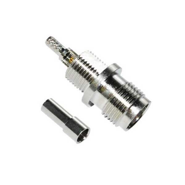 直式穿墻式壓接母頭tnc同軸連接器面板安裝 DOSIN-802-0008