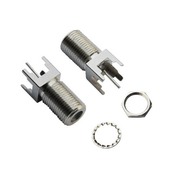 f型同軸射頻連接器直式穿墻式75歐姆PCB板 DOSIN-803-0005 f型同軸射頻連接器直式穿墻式75歐姆PCB板 DOSIN-803-0005