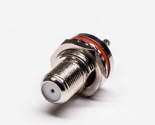 f母頭視頻接頭防水直式穿墻壓接式PCB板端 DOSIN-803-1004