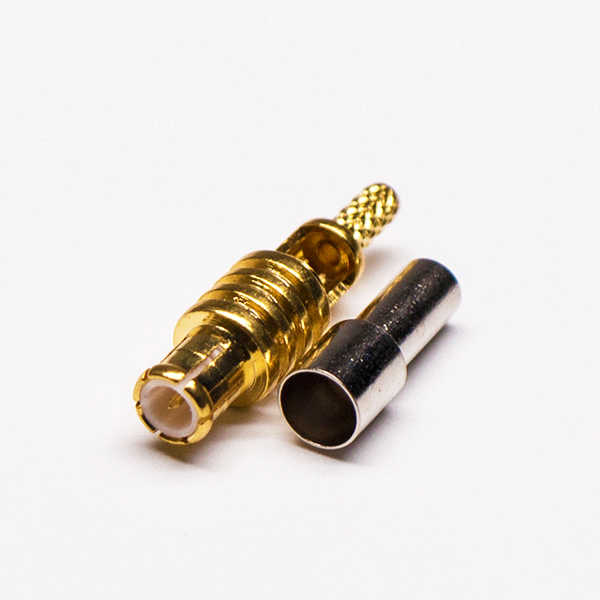 MCX公頭180度直式鍍金開(kāi)天窗壓接式 DOSIN-809-1103