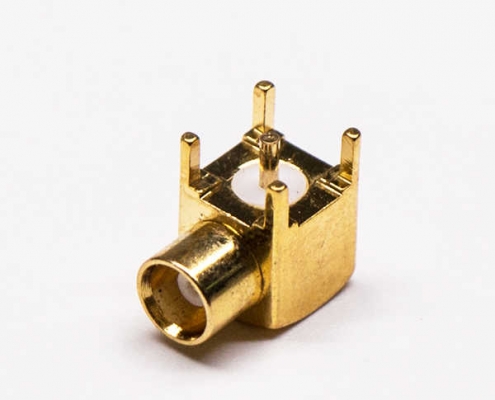 MCX母頭彎式射頻同軸連接器插PCB板 DOSIN-809-0046