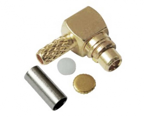 mmcx連接器公頭彎式壓接射頻同軸線纜 DOSIN-809-0007
