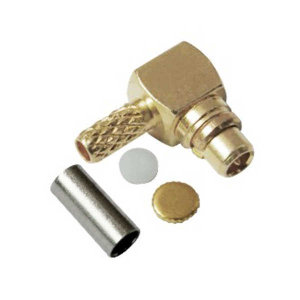 mmcx連接器公頭彎式壓接射頻同軸線纜 DOSIN-809-0007