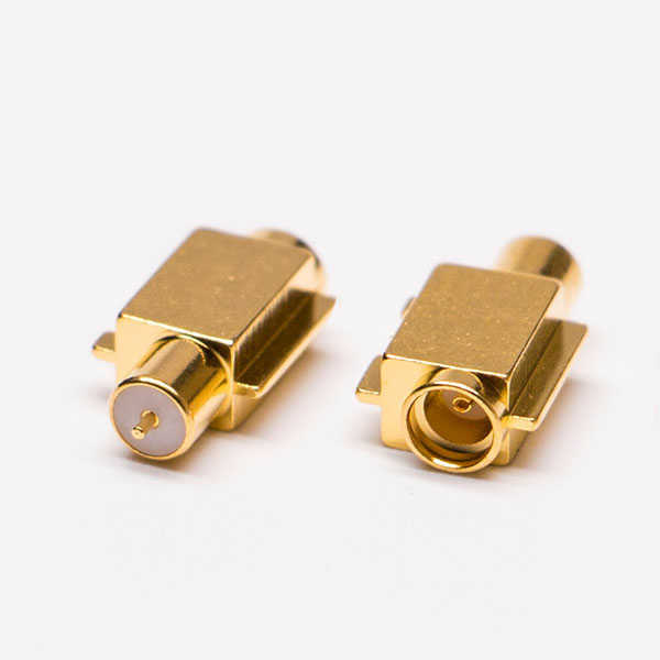 MCX90度母座沉板式鍍金同軸連接器 DOSIN-809-0045