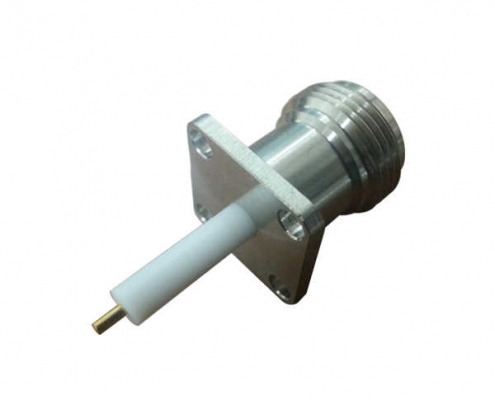 電視線 接頭樹脂灌膠n型射頻同軸連接器直頭帶4孔方板法蘭 DOSIN-805-1043