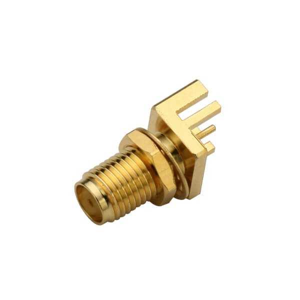 直式插 PCB卡板式SMA鍍金母頭座前鎖穿墻式接1.60mm電路板DOSIN-806-1075