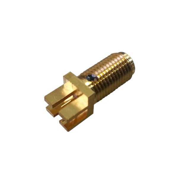 PCB連接器SMA母頭卡板直式前穿墻接2mm電路板樹脂灌膠DOSIN-806-1076