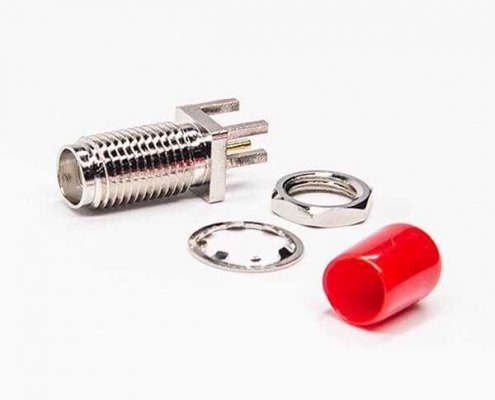 sma母頭穿墻射頻連接器直式鍍金卡板式接PCB板DOSIN-806-0111