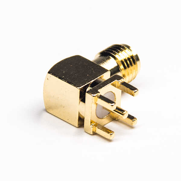 彎式母頭sma連接器鍍金穿孔接PCB板DS806FPR105 彎式母頭sma連接器鍍金穿孔接PCB板DS806FPR105