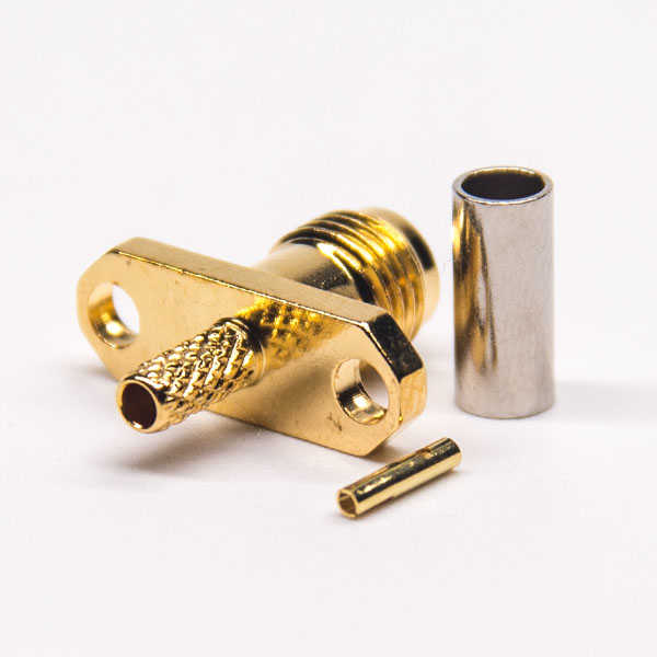 sma帶法蘭板接頭母頭直式壓接式連接器DS806FCS130 sma帶法蘭板接頭母頭直式壓接式連接器DS806FCS130