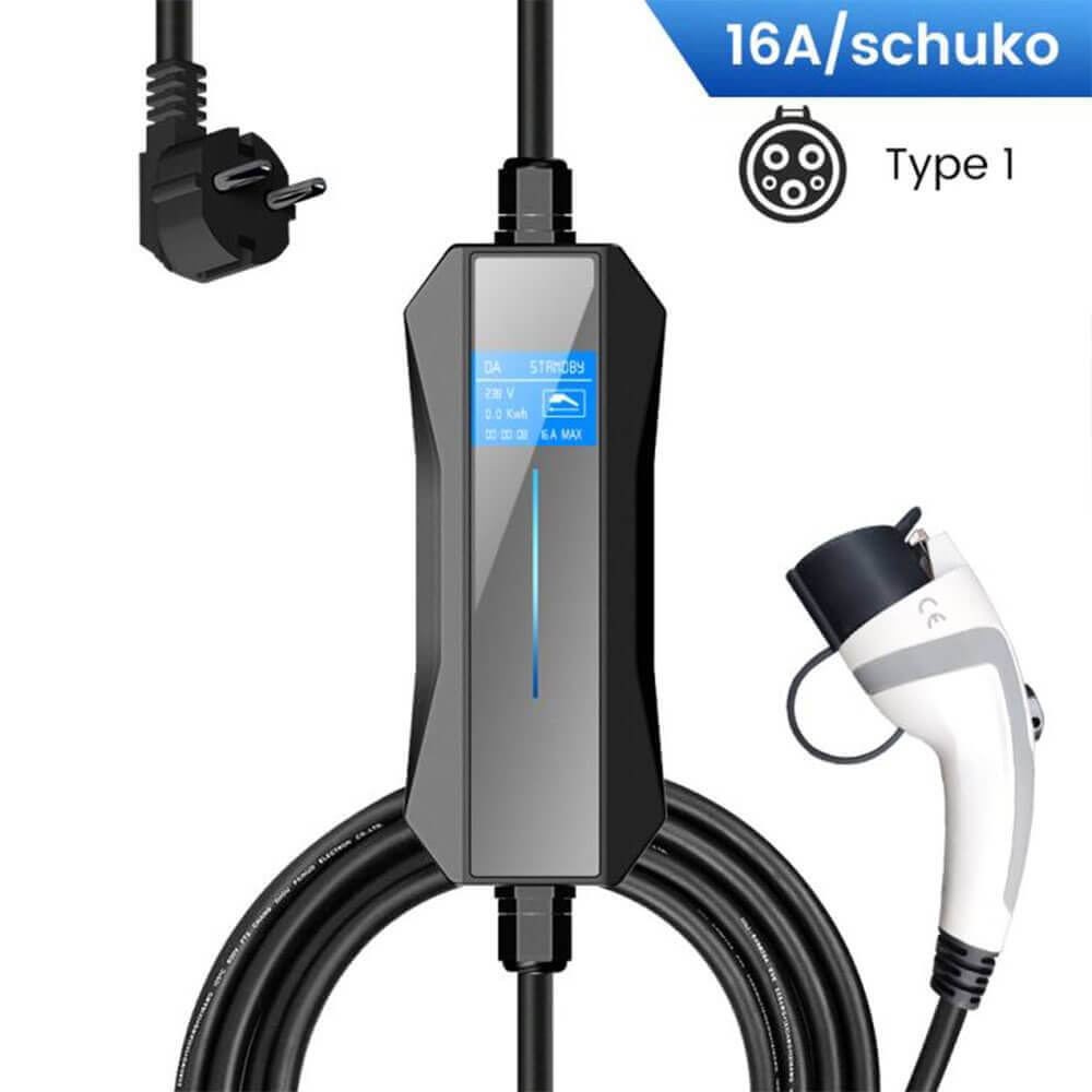 新能源家用充電槍1型美標(biāo)充電槍電動汽車充電16A接歐式插座