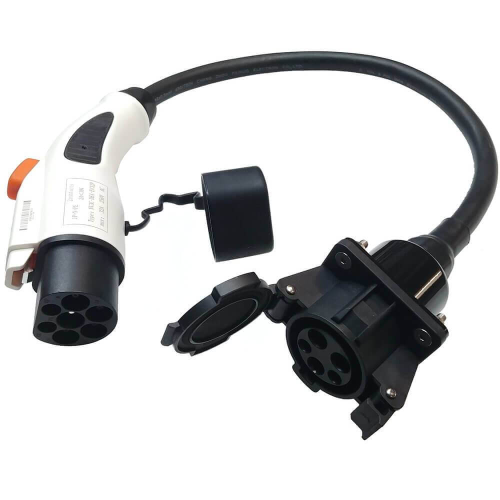 國標轉(zhuǎn)美標轉(zhuǎn)換線電動汽車充電線轉(zhuǎn)接頭 60cm