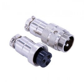 GX20對(duì)接航空插頭3芯接線式直式電子連接器