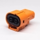 新能源汽車(chē)高壓連接器插頭2芯塑料電流150A直式互鎖