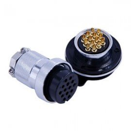 GX30-14芯航空插頭對(duì)接法蘭式公母連接器2套